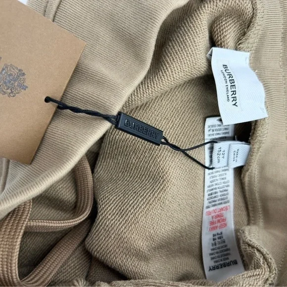 Kids Burberry vintage check 100% cotton sweatpants size 12yr 152cm
